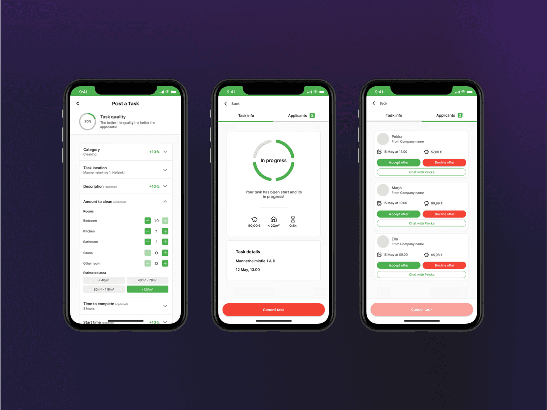 Taskify - Mobiili applikaation suunnittelu ja jatkokehitys