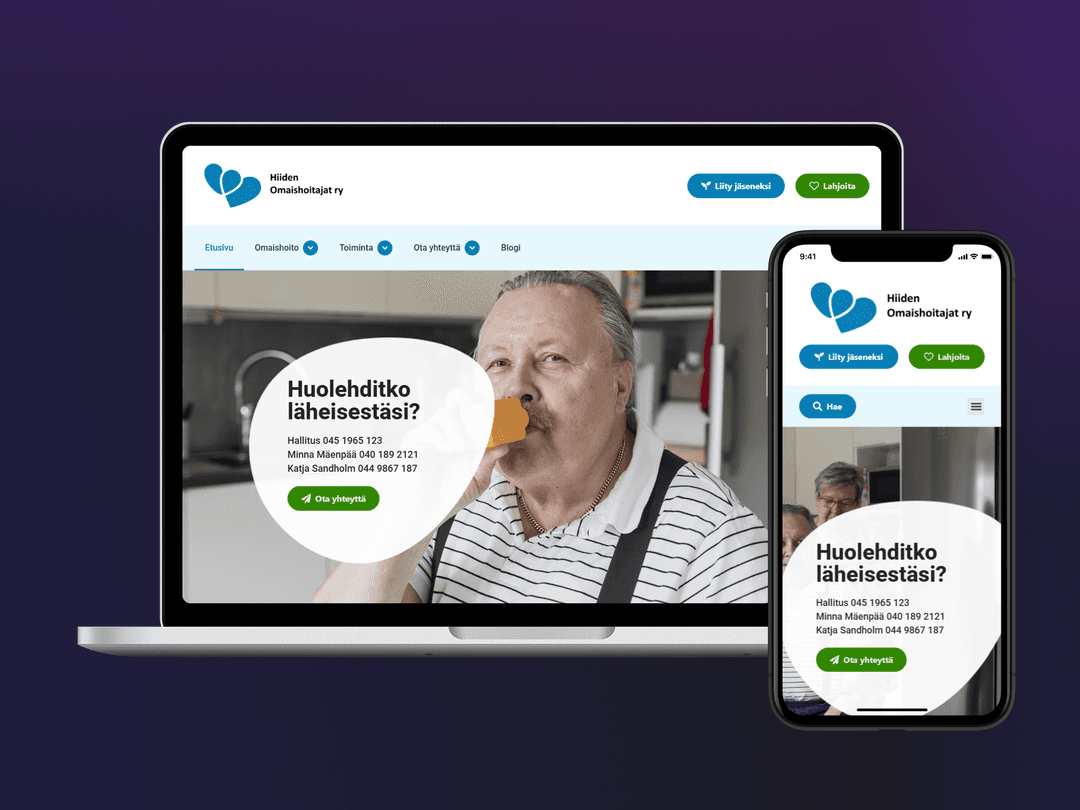 Hiiden Omaishoitajat – Kotisivujen uudistus WordPressillä